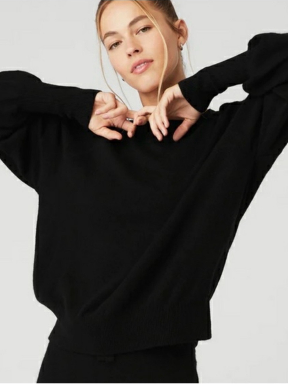 ALO Black Cashmere Sweater Size XS Like New